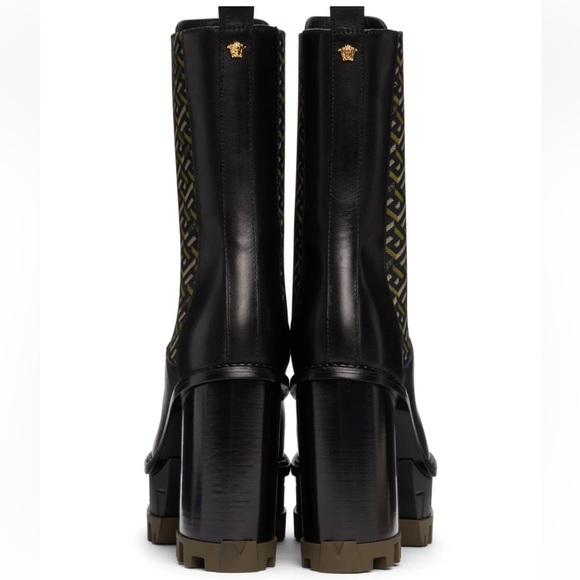 VERSACE
Black & Khaki La Greca Boots - Picture 3 of 3